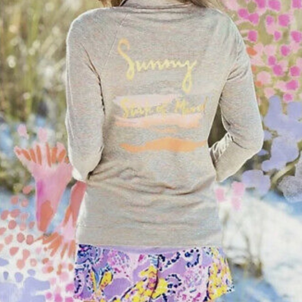 Lilly Pulitzer Melon Sunny Skipper State of Mind Pullover  long sleeve